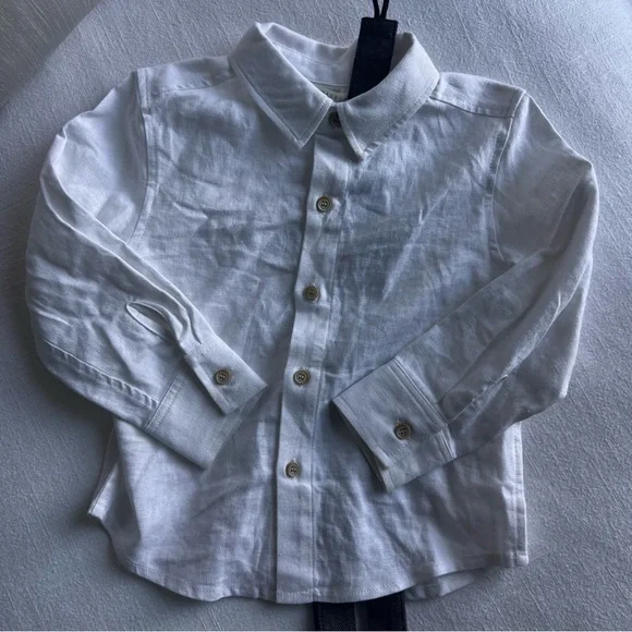 Noralee White Button-Up Shirt and Black Pants Set